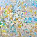 LEMON CLOUD Rainbow Stained Glass Window Privacy Film, 17.5 x 157.4