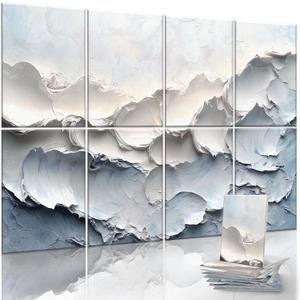 8-Pack Art Acoustic Wall Panels 48x32 Inches Acoustic Treatment Panels- Decorative Soundproof Wall Panels for Studios, Offices, Home, Included Nano Glue Stickers (Celestial Echoes)