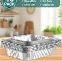 NEEBAKE 40 Pack Disposable Aluminum Foil Pans Assorted Sizes - 20 Large 10.25x12 Half Size Aluminum Pans & 20 Small 8x8 Tin Foil Baking Pans, Tin Trays Containers for Meal Prep, Food Cooking, Roasting