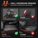 AOMSAZTO Custom Fit Seat Covers for Toyota RAV4 2019 2020 2021 2022 2023 2024 2025 LE XLE XLE Premium Limited, Custom Fit Full Set Faux Leather Black