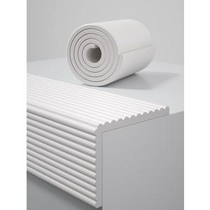 QYV Extra Wide Thick Edge Protectors for Baby, Pre-Taped 6.56ft Foam Guard | 11.8''W Corner Protector, 0.47'' Thick Soft Rubber Foam Padding for Fireplace Table Stair Wall, Waterproof, White