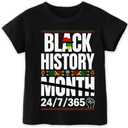 Kids Black History Shirt,Toddler Black History Month T-Shirt Boys Girls, African American Tee, 2-6T