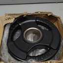 LIONSCOOL 2-Inch Rubber Olympic Grip Weight Plates for Strength Training, Weightlifting, Solid Cast Iron Plate for Barbell in Single/Pair/Set for Home & Gym (2.5-45LB)