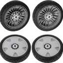 4 Pcs 9" HRX217 Lawn Mower Wheels Kit Fit for Honda HRX217 Lawn Mower 2 Rear Wheels Replace for 42710-VH7-010ZA and 2 Front Wheels Replace for 44710-VH7-010ZA