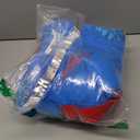 Blue Tutu Skirt, Ponytail Headband, Blue Red Striped Fingerless Gloves, Over Knee High Socks XXL