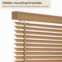 Cordless Light Filtering Mini Blind - 36 Inch Width, 64 Inch Length, 1" Slat Size - Woodtone - Cordless GII Morningstar Horizontal Windows Blinds for Interior by Achim Home Decor