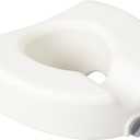Drive Medical 12014 Premium Raised Toilet Seat with Lock, Elongated, White