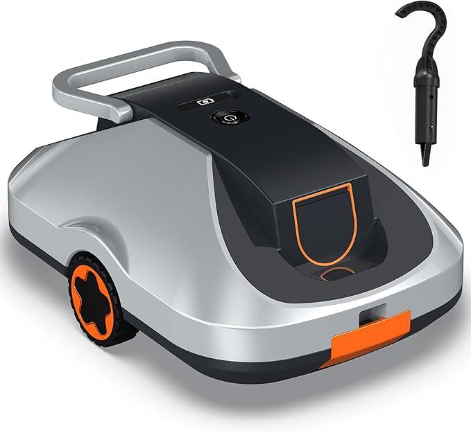 Wireless Pool Robot, Wireless Pool Robot Vacuum Cleaner, 200 Minutes Runtime, Auto Reverse, Ultra-Thin Filtration, Smart Navigation, Compact and Portable for Outside Pools