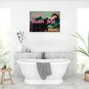 Don't Rush Me Altered Wall Art,Vintage Victorian Portrait Girly Prints Painting Posters,Antique Female Pink Graffiti Poster Wall Decor Aesthetic for Bedroom Dorm 8x12inch Framed