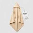 Hooded Baby Towels – 100% Organic Cotton Baby Bath Towels – Baby Boy and Girl Newborn Essentials - Super-Soft and Absorbent. (Fog)