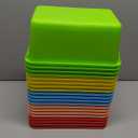 SHENLIU 20 Pcs Plastic Cubby Bins Book Bins for Classroom Library Scoop Front Stackable Toy Storage Tubs Containers for School Office Home Nursery Playroom Organization(Multicolor)