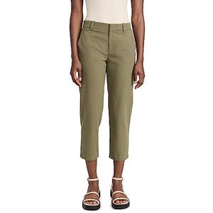 Vince Women's Mid Rise Washed Cotton Crop Pants, Size: 14