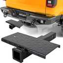 Nilight Hitch Extender with Step 2" Receiver 14"x7" Anti-Slip Diamond Plate | 4000 lbs Towing/400 lbs Tongue Weight Heavy Duty Steel Bumper Guard for Truck SUV