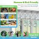 Bird Deterrents for Outside, 12 Discs Stainless Steel 3D Wind Spinners Garden Decor, 4 Sets Reflective Bird Scare Devices to Keep Woodpeckers, Pigeons Away from Patio, Balcony, Porch, Deck