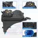 603-334 Engine Coolant Reservoir Tank With Cap Replacement For 118i 120i 125i 128i 130i 135i 323i 325i 328i 330i 335i, Replace 17137567462 17137607482