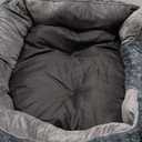 INVENHO Large Dog Bed for Large Medium Small Dogs, Rectangle Washable Orthopedic Dog Bed, Soft Calming Sleeping Puppy Bed Durable Pet Cuddler with Anti-Slip Bottom L(30"x24"x9") (Grey)