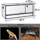 48x20x20'' Bearded Dragon Tank, 83 Gallon Reptile Terrarium, Aluminum Frame Reptile Enclosure with Lockable Sliding Glass Doors, 270 View & 304 Mesh Top