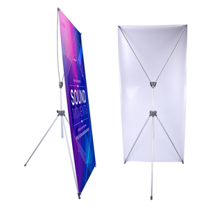 Adjustable X Banner Stand Fits Any Banner Size Width 23" to 32" and Height 63" to 78",Portable Retractable Banner Holder with Carrying Bag - Customize Banner for Trade Show, Exhibition, 2 Pack