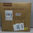 HOMLAND Raised Toilet Seat with Handles, Toilet Seat Riser for Seniors with Adjustable Height & Width, 400lb Handicap Elevated Toilet Seat for Elderly, Pregnant, Fit Any Toilet