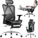 TRALT Office Chair Ergonomic Desk Chair, 330 LBS Home Mesh Office Desk Chairs with Wheels, Comfortable Gaming Chair, High Back Office Chair for Long Hours (Black)