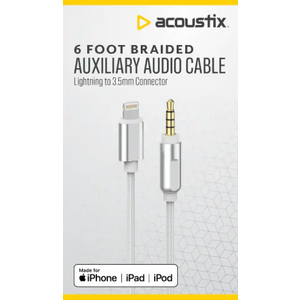 Acoustix Auxiliary Braided Audio Cable 6 ft