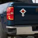5 x Cross with A Red Rose Sticker 5 inch, Rose Decals for Cars, Waterproof Vinyl Decals for Trucks, Cars, Laptops, Tumblers or Any Smooth Surface