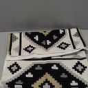 IKATYARN Pack of 2 Black White Gray Brown Southwestern Embroidery Throw Pillow Cover, Boho Tribal Geometric Pillowcase, Modern Farmhouse Aztec Cushion Case for Couch Sofa Bed, 18"x18"