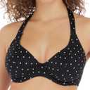Freya Womens Jewel Cove Halter Underwire Bikini Top (38DD, Black)