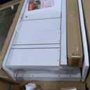 GarveeHome White Fluted 3 Drawers Dresser, Wide Wood Chest of Drawers, Modern Storage Dresser Chest of Drawers Organizer with Metal Legs and Anti-Tipping Device for Bedroom Living Room (15.7"D x 27.6"W x 29.9"H (3 Drawers))