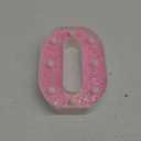 Pooqla Marquee Numbers Lights, Light Up Pink Numbers, Glitter Number Night Light Battery Powered Birthday Gift for Boys Girls Christmas Wedding Home Bar Party Decoration, Pink 0