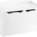 Amazon Basics Kids Toy Box, Wooden Organizer Storage Chest,White, 30" x 18" x 19"