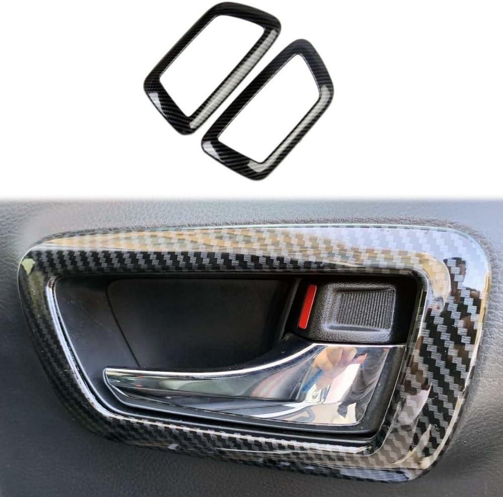 Carbon Fiber Look Interior Door Handle Panel Cover Trim for Toyota Tacoma 2016-2023