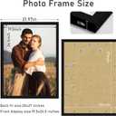 Picrit 20x27 Puzzle Frame, Black Engineered Wood Picture Frame for Horizontal or Vertical Wall Mounting and Displaying Posters and Artwork Photos, 1 Pack