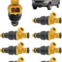 8pcs Fuel Injectors Set 0280150943 Compatible with Ford F150 F250 F350 Mustang Expedition 4.6L 5.0L 5.4L 5.8L V8-4-Hole Upgrade Replaces F0TZ-9F593-DA FJ713
