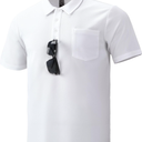Haimont Men's Polo Shirts with Pocket Short Sleeve Quick Dry Moisture Wicking Golf Shirts Business Casual Work Polos 2XL
