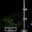 CHENGU 3 Pieces Shrimp Feeding Tube and Dish Set, 14 Inch Glass Shrimp Feeder Tube and 2 Aquarium Dish Bowl Fish Tank Feeding Supplies for Fish Tank Aquarium, 8" + 2 Tray