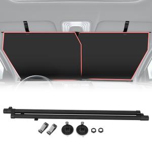 2026 Retractable Car Windshield Sun Shade Automatic Sunshade, Protect Interior from Sun Rays & Heat for Daily Parking & Road Trips, Universal for Cars Suvs Trucks (Not for High Curve & Dashboard)