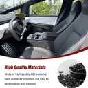 GearUp Center Console Armrest Cover Compatible with Tesla Cybertruck 2025 2024 2023(Matte Carbon Fiber)