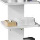 WALI Floating TV Shelf, 3 Tier Projector Shelf for DVD Players, Routers, Game Consoles, Cable Boxes, Living Room Decor Accessories, Wall Mount Shelves Holds Up to 22lbs (CS303NW), 3-Shelf, White