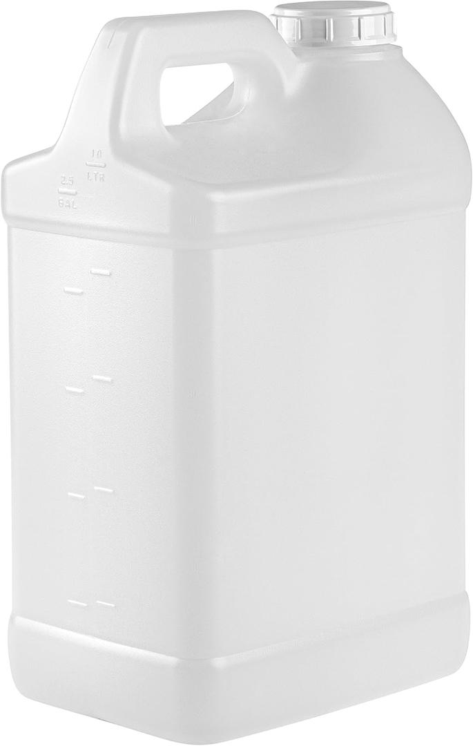 kitchentoolz 2.5 Gallon Water Jug  Water Container Heavy-Duty HDPE Carboy for Automotive Used Oil & Liquid Storage  10 Quart Mixing Container with Secure Lid  Made in USA