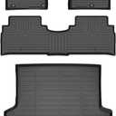 Floor Mats & Cargo Liner Behind The 2nd Row for Kia Sorento 2020-2016 All Weather Car TPE Liners Set Waterproof Floor Liners Accessories Black(only for 5 seat, Not Applicable to Seven-Seater)