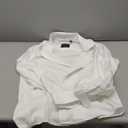 J.VER Men's Dress Shirts Solid Long Sleeve Stretch Wrinkle-Free Formal Shirt Business Casual Button Down Shirts (Large, White)