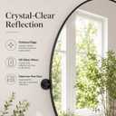 Pivot Oval Mirror 19.7x27.55 Inch Black Metal Tilting Wall Mirrors for Bathroom Vanity Living Room | Adjustable Frame & Shatter-Resistant Glass