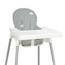 for IKEA High Chair Cushion, High Chair Pad for IKEA Antilop Highchair, Cotton Non-Slip, Soft, Baby Sitting More Comfortable (Gray Crown)