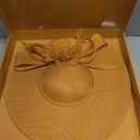 dressfan Church Fascinator Derby Hats for Women,20s 50s Linen Vintage Derby Hat for Church/Wedding/Cocktail/Tea Party