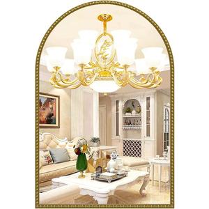 GIFTTROVE Gold Arched Mirror for Bathroom, 28"x42" Metal Beaded Frame Mirror, Vintage Arch Wall Mirrors, Decorative Accent Mirrors for Entryway, Living Room