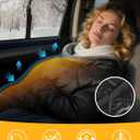 2 IN 1 Reversible Heated Car Blanket 57"x40" Heated Blanket 12V Electric Throw Temp Control Auto Off Portable Travel Blanket for Car Truck RV Van Vehicle Winter Outdoor Camping Road Trip Warmer