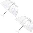RONIARE Kids Clear Bubble Umbrellas for Rain Dome Windproof Umbrella for Kid Girls and Boys (B1-Clear 2 Pack)