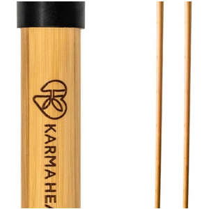 Sturdy Yoga Stick Made from Natural Bamboo - Stretching Stick for All Fitness Levels - Stretch Stick for Mobility, Balance and Flexibility with Non-Slip Rubber Ends (2 Pack)