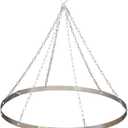 Silver Metallic Ceiling Drapes Hanging Kit 24 Inches Hoop Metal Hardware Kit for Wedding Drapes Decorations